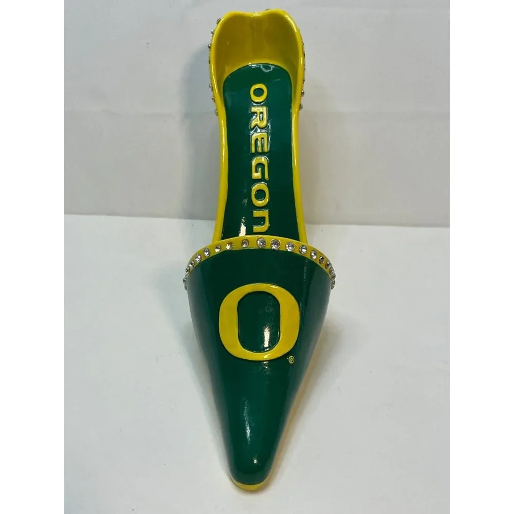 NCAA Oregon Ducks Shoe Wine Bottle Holder ceramic high heel UofO